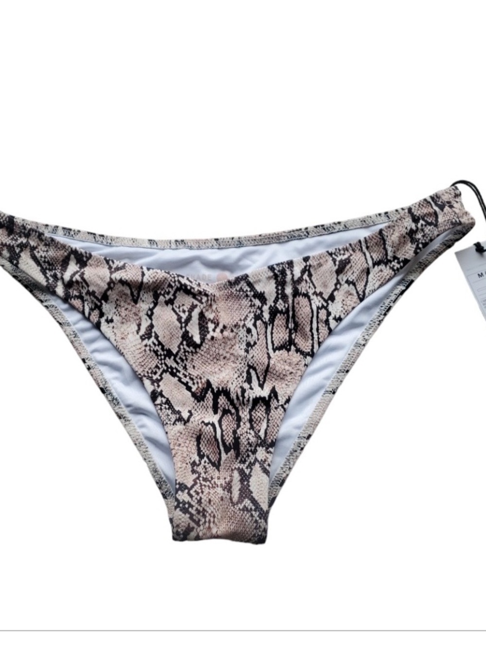 Shade & Shore Pink Snakeskin V-Front Bikini Brief - Picture 3 of 5